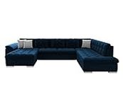Divano ad angolo Niko Bis, design divano con funzione letto e cassettone letto a U grande scelta di colori dal produttore (Ecksofa Links, Kronos 09 + Kronos 09 + Paros 05)