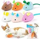 RvPaws Mouse Toy - 6 Pieces Cats Mouse Plush Cat Toys Realistic Cute Kitten Mice Filled Polyfill Rat for Cat