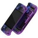 eXtremeRate Gradient Translucent Bluebell Faceplate Back Plate Shell for Steam Deck LCD, Handheld Console Replacement Housing Case, Custom Full Set Shell with Buttons for Steam Deck - Console Without