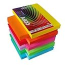 BRUSTRO Copytinta Coloured Craft Paper A4 Size 80 GSM Mixed Bright Colour 40 Sheets Pack (10 cols X 4 Sheets) Double Side Color for Office Printing, Art and Craft.