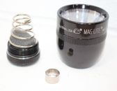 MAGLITE Flashlight Parts LOT Battery Cap, w/ Spring Bulb Holder, Front Cap/Lens