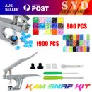1900PC Plier Tool for KAM Snap Kit T5 Plastic Snaps Fastener Button Press Stud