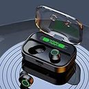 Wireless Earbuds Bluetooth 5.3 Headphones In-ear Earbuds with Wireless Charging Case LED Power Display Deep Bass Earphones Waterproof Headset with Built-in Mic for Work Travel Daily Deals Of Day Prime