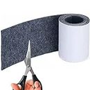 Joyoldelf Felt Furniture Pads with Strong Adhesive, DIY Self Heavy Duty Felt Strip Roll & Wood Floor Protector, Suitable for Table, Sofa, Plant Pots and Dishes, 39.37’’x 3.93’’ (Dark Gray)