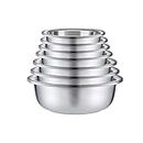 7-Piece Stainless Steel Mixing Bowls Set - Induction Cooktop Compatible, Oven-Safe Cookware And Bakeware - One Color Variety Pack