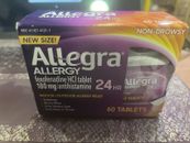 Allegra Non-Drowsy 24hr Allergy Relief 60 Tabs EXP 08/2024