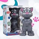 Gooyo GY-838-17/18 Electronic Pet Talking Toy Cat for Kids | Best Musical Toy with More Features | Best Gift for Kids | Black Color, 3xAA Battery (Not Included)
