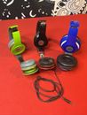 2- BEATS SOLO HD + 2BOOM Wired Headphones + Bears Case + Cord + iPhone Dongle
