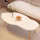 Coffee Table, Living Room Wood Table, Sofa Side Table, Office Tea Table, Bedroom Table (White, 100X50X42CM)
