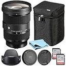 Sigma 24-70mm F2.8 Art for Sony Camera Bundle with Sony 24-70 Sigma Lens, Lens Front and Rear Caps, Lens Hood, Lens Case, 2X 64GB SanDisk Memory Cards (7 Items) - Sigma 24-70mm