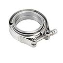 Bohaner 2.5" Inch 63mm Stainless Steel V-Band Clamp & Flat Flanges Kit Exhaust Pipe