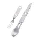 FASHIONMYDAY Camping Utensil Spoon Fork Knife Set Flatware Portable for BBQ Picnic Travel Sports, Fitness & Outdoors| Outdoor Recreation| Camping & Hiking| Camp Kitchen| Cooking Utensils