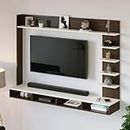 BLUEWUD Primax Grande Large Engineering Wood Wall Mount TV Entertainment Unit Set Top Box Stand/TV Cabinet with Shelves for Books & Décor Display Unit Bed Living Room Upto 50" (Wenge & White)