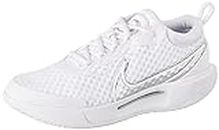 Nike Nikecourt Zoom PRO, Women's Hard Court Tennis Shoes Donna, White/Metallic Silver, 40.5 EU