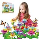 Girls Toys Flower Garden Building Toys for 3 4 5 6 Years Old Girls and Boys Toddlers Kids Gifts for 3+ Years Old Birthday Christmas Building Block Toys for Indoor &Outdoor Education STEM Toys-102PCS