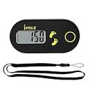 Pedometer, Mini Walking Pedometer Calorie Counter with Clip, Simple Step Counter Walking 3D Pedometer with Clip and Lanyard, Daily Target Monitor, Exercise Time
