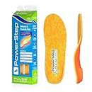 Powerstep Pulse Maxx Running Insoles - Over-Pronation Corrective Orthotic Inserts for Running Shoes - Plantar Fasciitis Relief, Heel & Foot Pain Relief & Arch Support Insoles, Orange/Green, Men's 9-9.5 / Women's 11-11.5