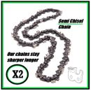 Chainsaw Chain Suit Greenworks 20077 2007207AU 40v Cordless 16" Bar (2 x Chains)