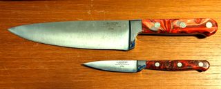 Lamson Fire Knife, 2-Piece Set, Stainless Steel~7.75" CHEF'S KNIFE~3.25" PARING