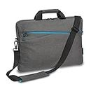 Pedea - Laptoptasche *Fashion* Notebook-Tasche bis 13,3 Zoll - Laptop Umhängetasche mit Schultergurt - Laptophülle grau - Notebooktasche für Damen & Herren