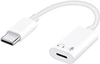 USB C to Lightning Audio Adapter, Azddur USB Type C Male to Female Lightning HeadPhone Audio Adapter Compatible with iPhone 15/15Pro, iPad Pro, iPad Air 5/4 MacBook, Galaxy S23/S22/S21(Only for Audio)