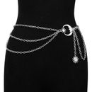Women's Waist Chain Dress With Moon Star Belt And Women's Clothing Chain