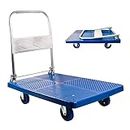 Dawot 660lbs Foldable Platform Truck Dolly with Swivel Wheels, Heavy Duty Moving Platform Hand Truck, Moving Flatbed Cart Push Cart Platform Dolly Cart for Groceries, Warehouse(35.43" x 23.62")