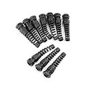 HONGHUAER 10pcs Waterproof M16 PG9 Cable Connectors Spiral Strain Relief Protector