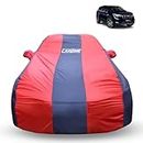 CARBINIC Car Cover for Mahindra XUV700 2021 Water Resistant (Tested) & Dustproof Custom Fit UV Heat Resistant Outdoor Protection with Triple Stitched Fully Elastic Surface (Blue and Red)