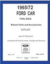 1965-72 Ford Car Master Parts and Accessory Catalog