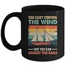 SKY DOT Cool Sailing for Men Women Sailboat Boating Adjust Sails Tea/Coffee Mug 11oz, 350ml (Black)