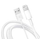 ZENAKU Usb A To 8 Pin Fast Charge&Data Sync Type A Cable Compatible With Apple Iphone 5/5C/5S/6/6S/7/8/X/Xr/Xs Max/11/12/13 Series&Pad Air/Mini,Pod&Other Devices,Usb A To Lighting Cable,1 Meter,White