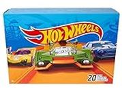 Hot Wheels - Pack De 20 coches de juguetes , modelos surtidos , escala 1:65 con detalles realistas (Mattel DXY59)