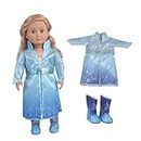 Veroda Snow Queen Party Fancy Dress Costume Cosplay Outfit for 18'' American Girl Dolls Our Generation