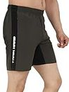 NEVER LOSE Athleisure Men's Regular Fit Sports Shorts | Quick Dry Technology | Green