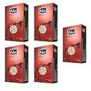 Pufai - Porta filtri per sigarette, riutilizzabile, 7 mm, misura King Size, 150 pezzi, 5 scatole, colore: Rosso
