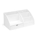 Osco White Hi-Gloss Desk Organiser AD01-OW Blanc