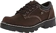 Skechers Women's Parties-Mate Oxford,Chocolate Suede Leather,8.5 M US