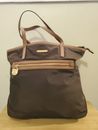 Michael Kors Leather Trim Nylon Tote Bag Brown With Free Tote Bag Read Details