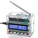 FM Radio Kit, ICSTATION Soldering Projects Radio with LED Flashing Lights FM 87-108MHz Soldering Practice Kit DIY Radio Kit LCD1602 Display for Learning Teaching STEM Education DIY