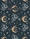Order Log Book: Order Book For Small Business | Sales Order Tracker | Customer Purchase Order Form for Home Based Small Business | Stylish Navy Blue and Gold Boho Celestial Cover