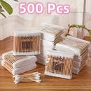 500/300/200/100/30pcs Cotton Swabs, Double Round Tip Design For Ear Nose Clean, Excellent Beauty Tools For Effective Makeup And Personal Care