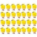 VANZACK 60 Pieces Mini Chicks Easter Chicks Cartoon Chicken Easter Decorations Chenille Chicks Easter Bonnet Decoration
