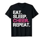 Eat Sleep Cheer Repeat Cheerleading TShirt Cheerleader Gifts T-Shirt