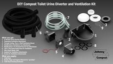 DIY Compost Toilet In-Bucket Urine Diverter and Ventilation Kit
