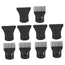 VINTORKY 10pcs Hair Styling Tips Blow Dryer Brush Hair Dryer Nozzle Only Universal Nozzles Hair Dryer Attachment Comb Diffuser Nozzle for Hair Dryer Flat Styling Brush Nylon