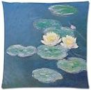 Water Lilies by Claude Monet Cotton Pillow Case Cover Standard Size 18x18 inch (one side)