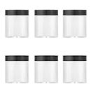 6 PCS Plastic Jars with Lids Clear Sample Pots Cosmetic Sample Container for Lip Scrub Body Butters Cream Slime Lotions Cream Ointments