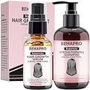 BEHAPRO Rosemary Oil for Hair Growth,w/Hair Growth Serum,Hair Growth Shampoo,Diluted Rosemary Oil Biotin Castor Oil & Argan Oil for Hair Loss Care Treatment Hair Thickening Products for Women Men