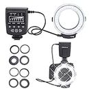 Macro LED Ring Flash, Includes 8 Adapters Ring and Controller, 5500K Adjustment Brightnes, Portable Ring Flash Light, for EOS 1D/1Ds Series, d90/d80/d700/d300/d200/d300s/d7000/d5100 etc.